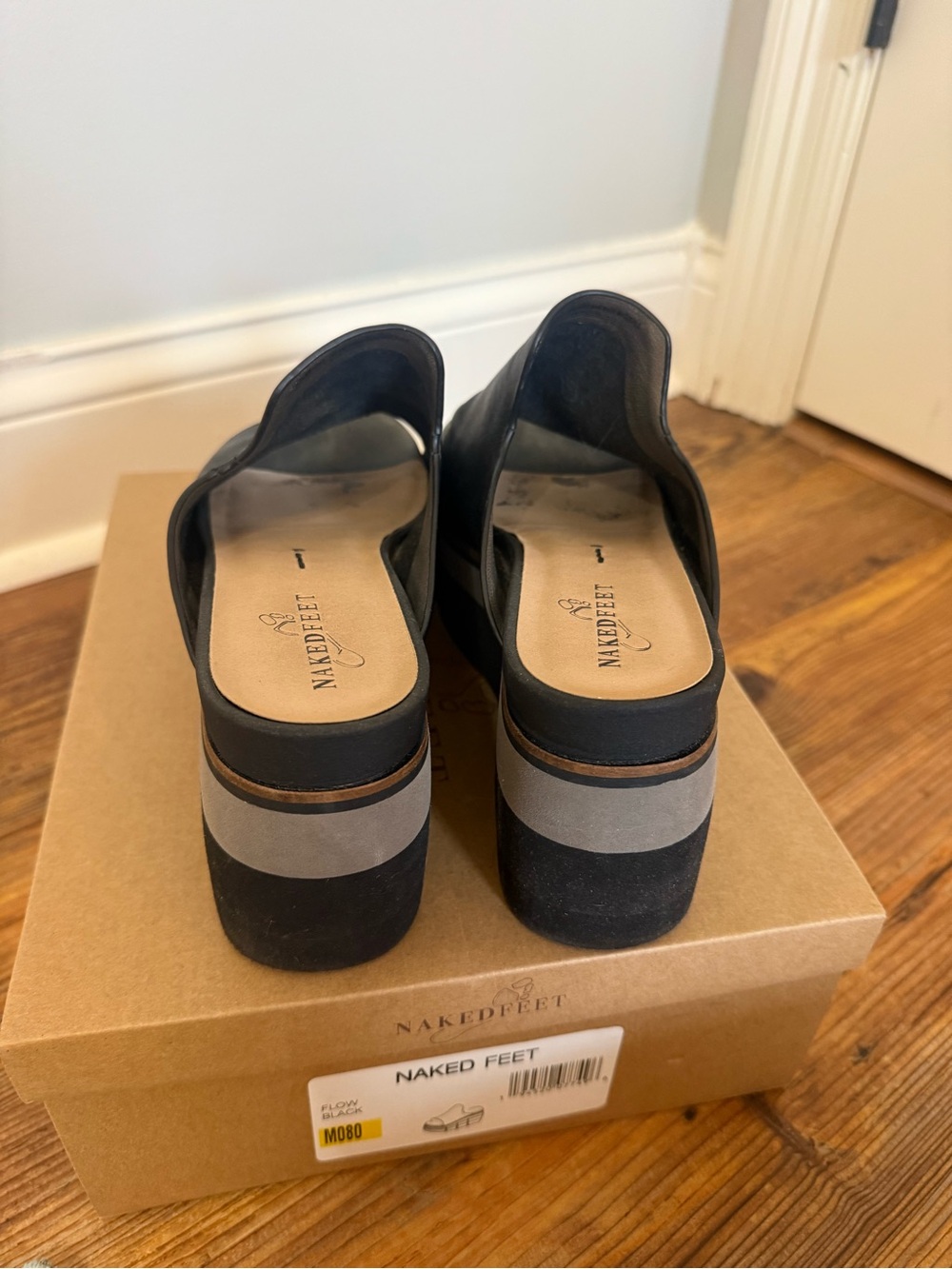NAKED FEET - FLOW in BLACK Heeled Sandals - Picture 8 of 10
